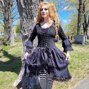 Fancy Gothic dress with 18th cetury flair size 1X